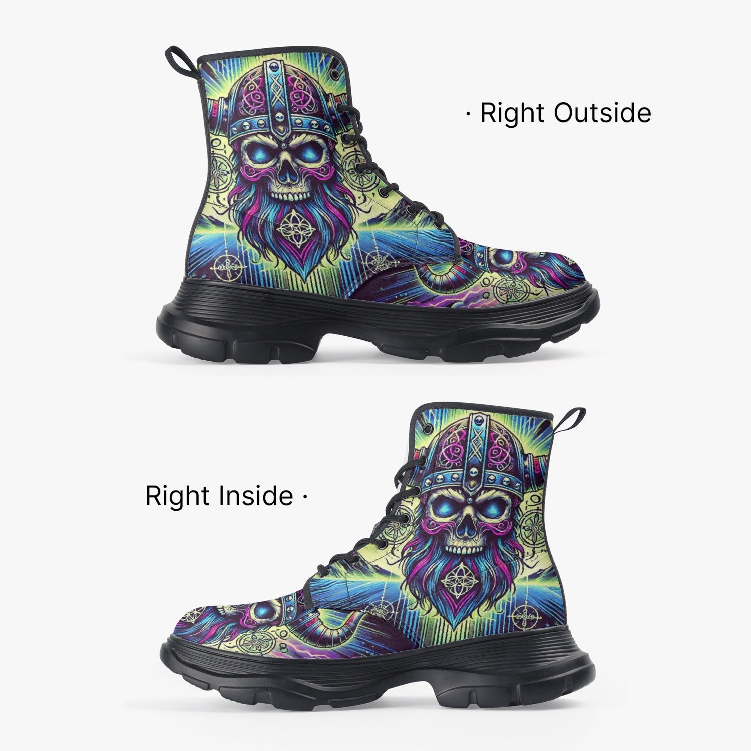 Neon Vikings Skull