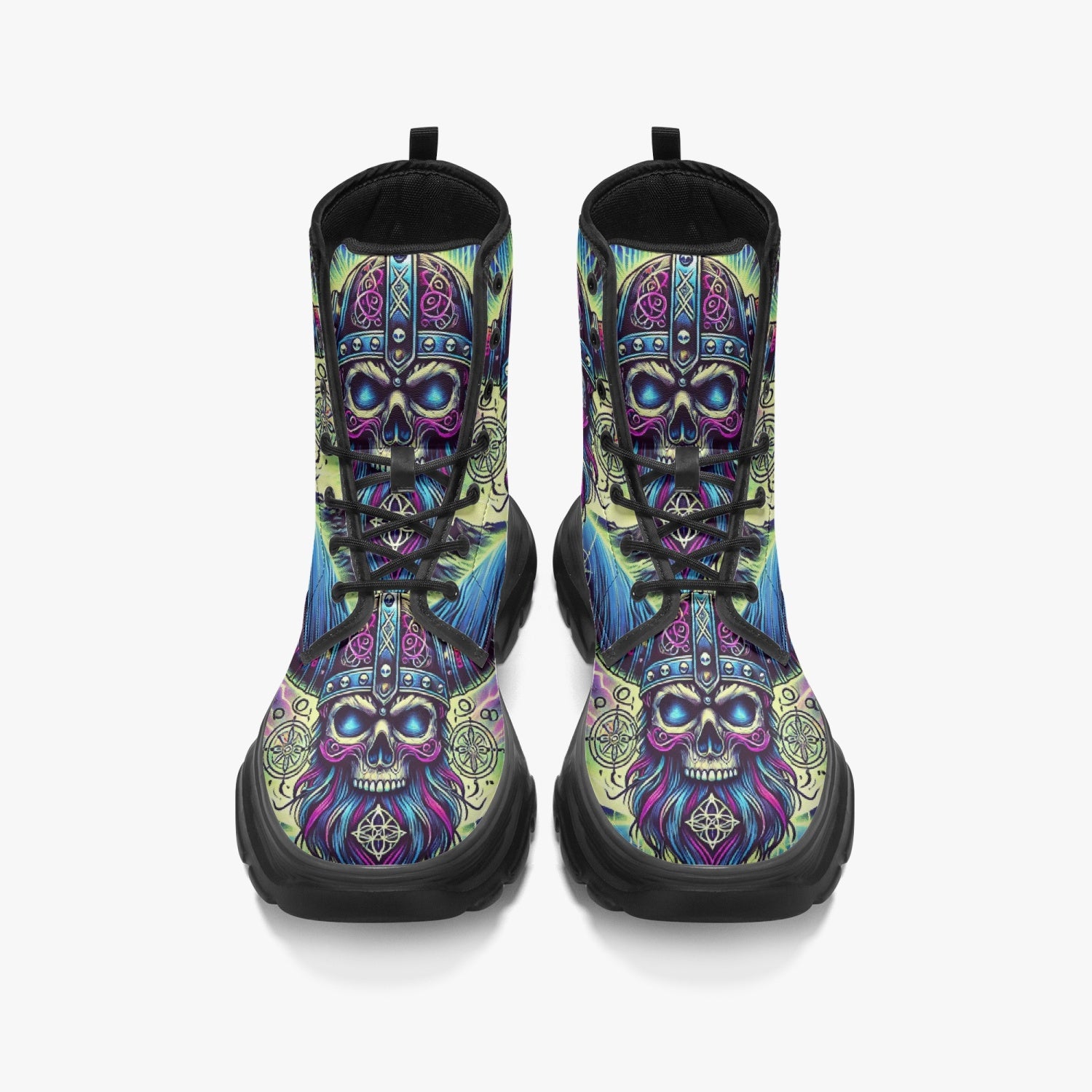 Neon Vikings Skull