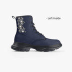 1045. Casual Leather Chunky Boots