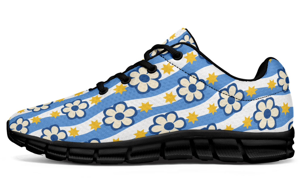 Blue Daisy Stripe