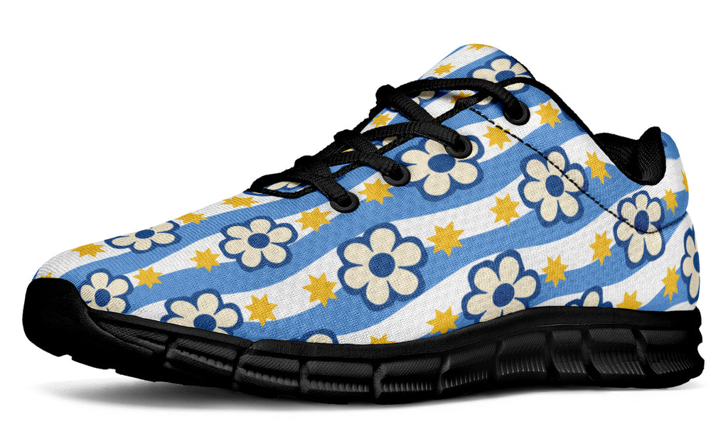 Blue Daisy Stripe