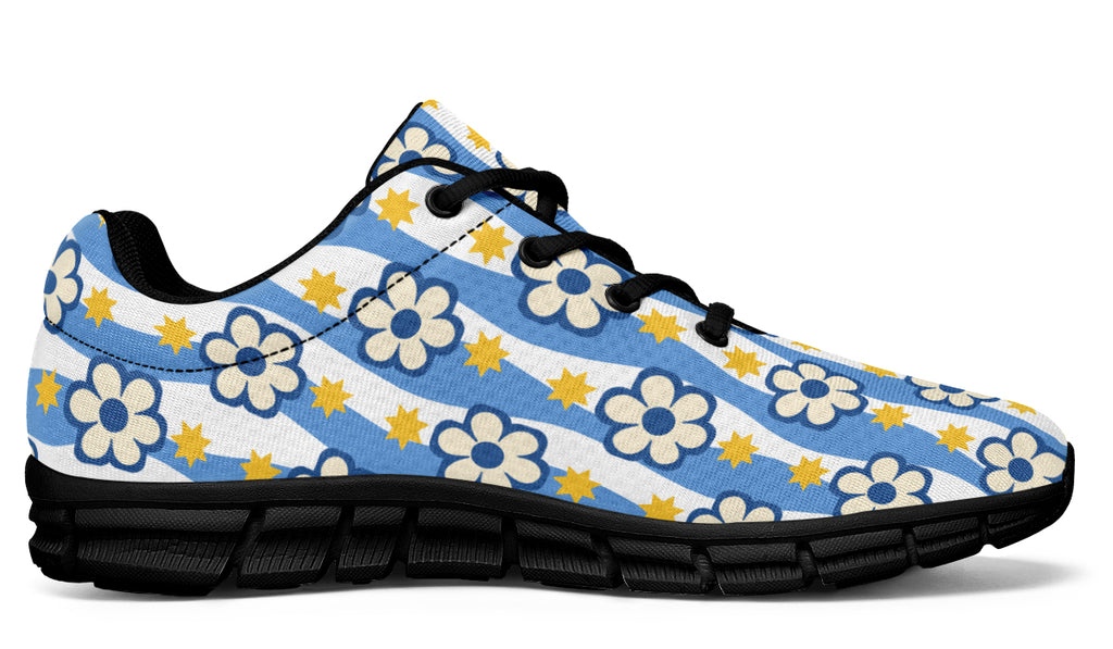Blue Daisy Stripe