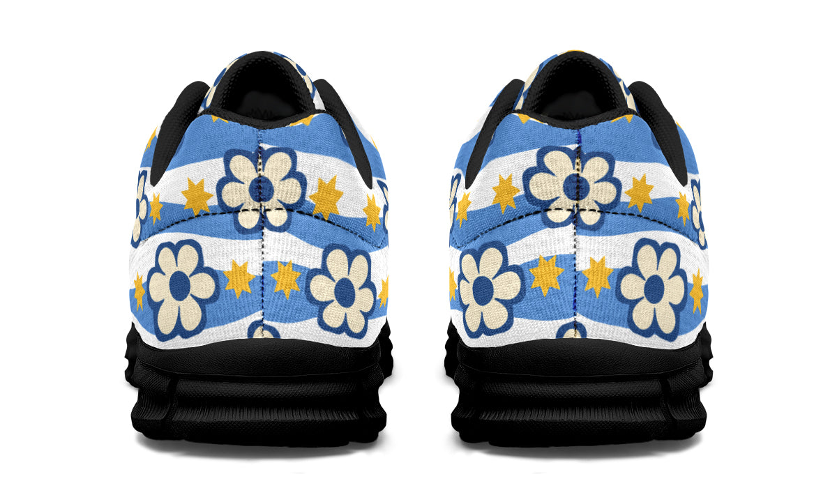 Blue Daisy Stripe