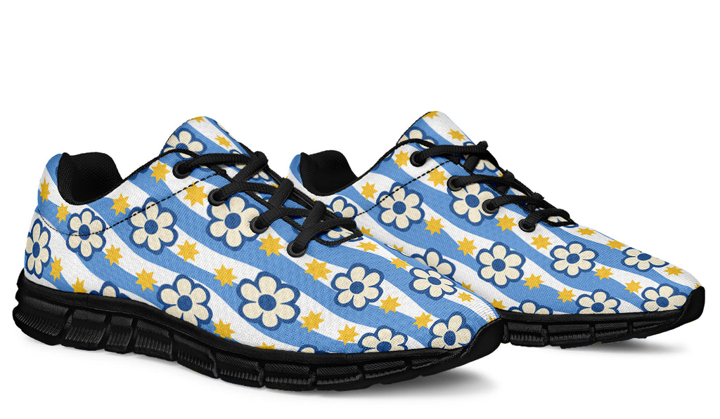Blue Daisy Stripe