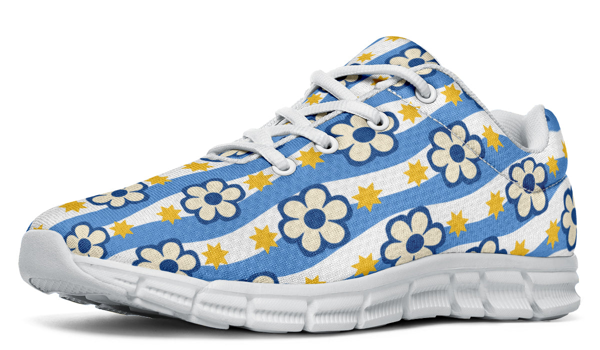 Blue Daisy Stripe