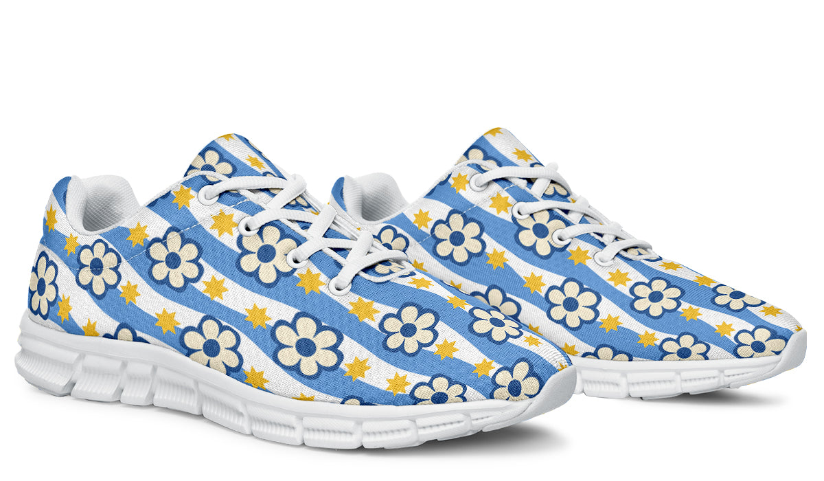 Blue Daisy Stripe