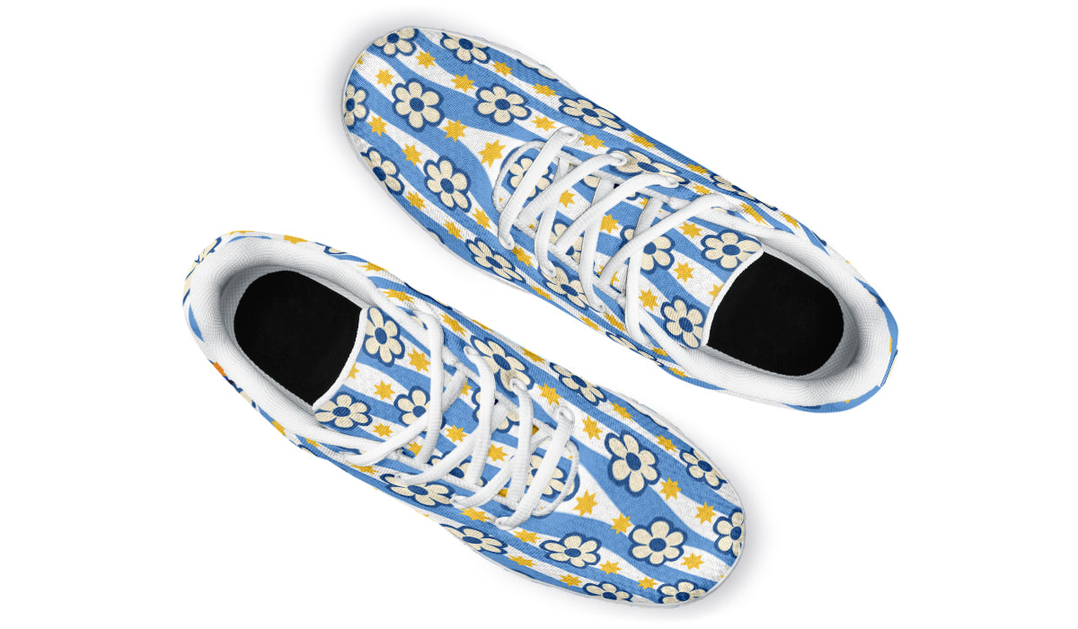 Blue Daisy Stripe
