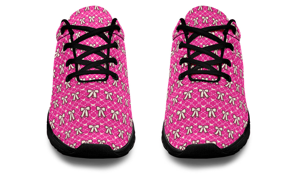 Cream Bows on Hot Pink