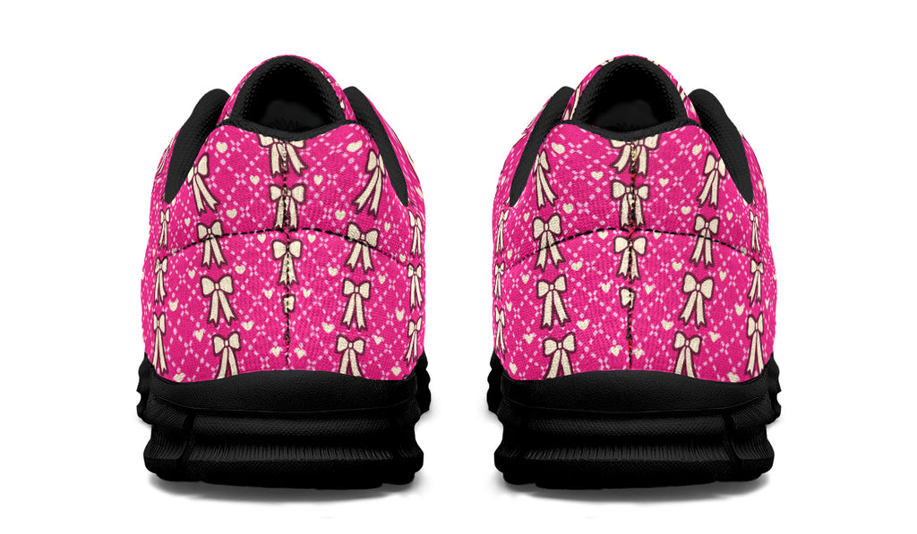 Cream Bows on Hot Pink
