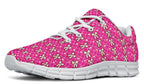 Cream Bows on Hot Pink
