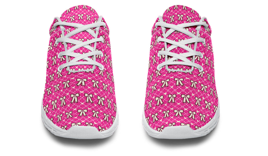 Cream Bows on Hot Pink