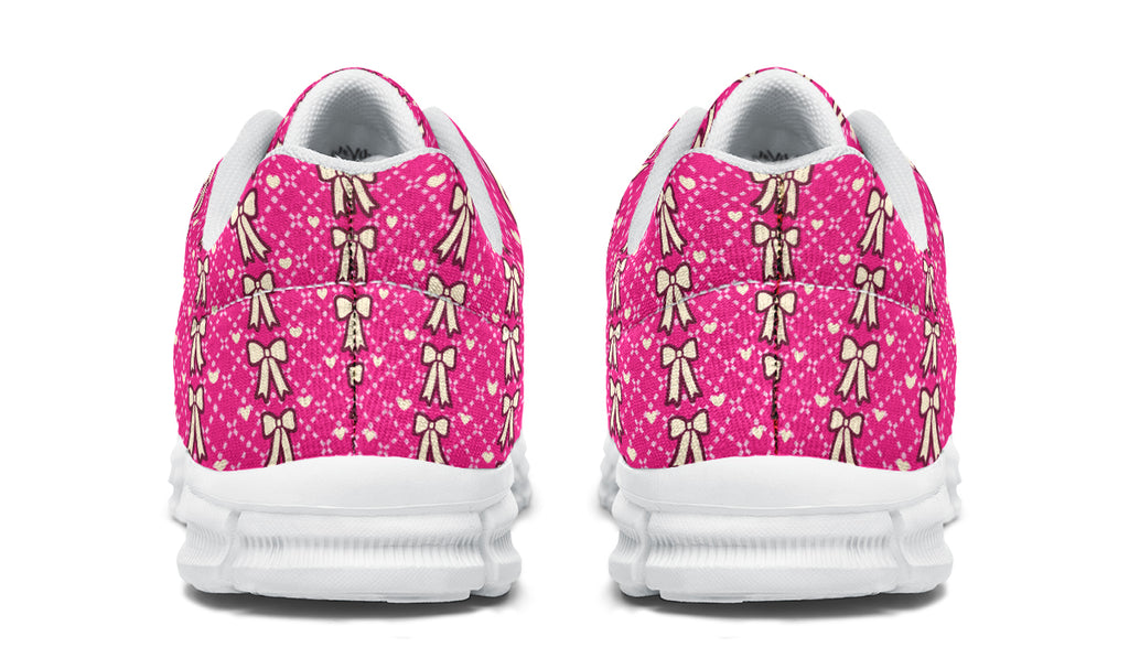 Cream Bows on Hot Pink