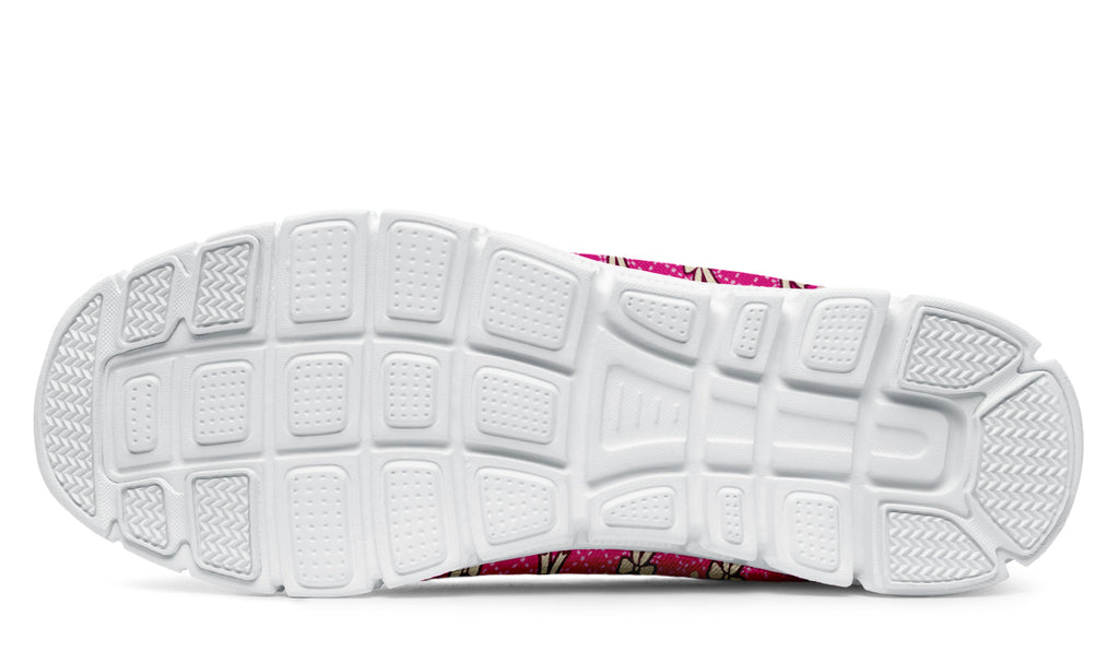 Cream Bows on Hot Pink