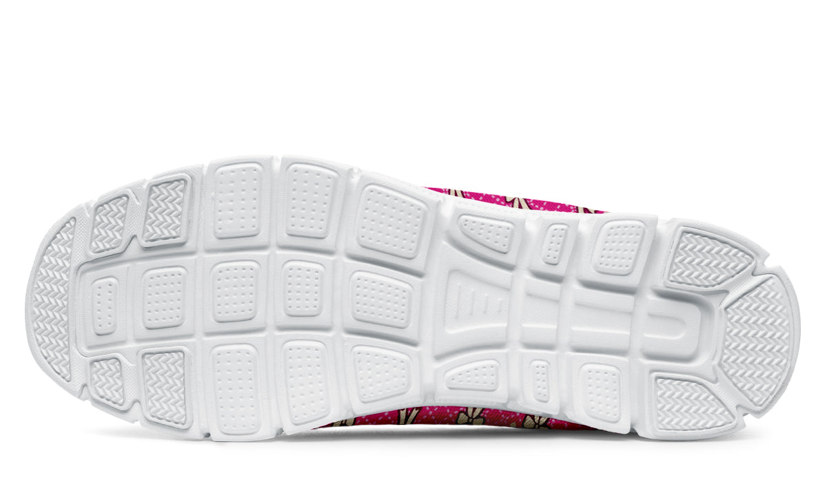 Cream Bows on Hot Pink