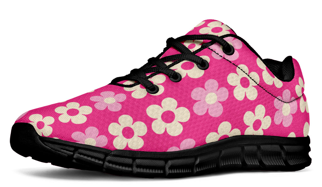Cream Flowers on Hot Pink
