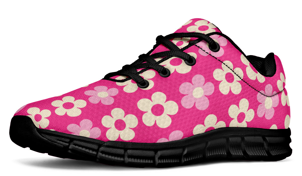 Cream Flowers on Hot Pink