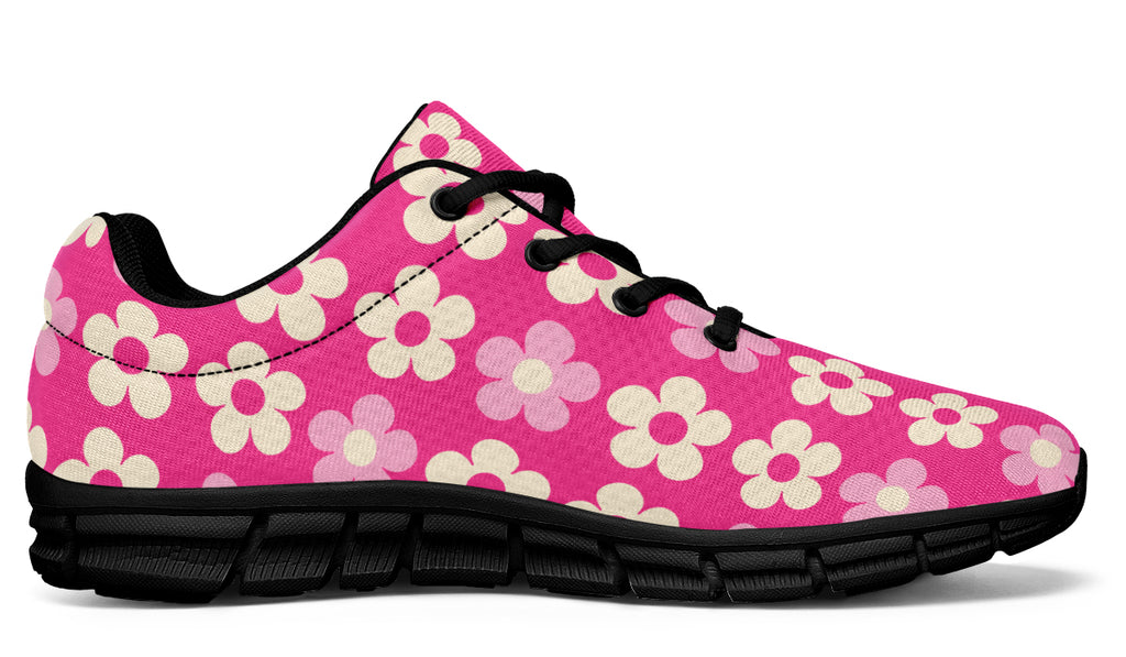 Cream Flowers on Hot Pink