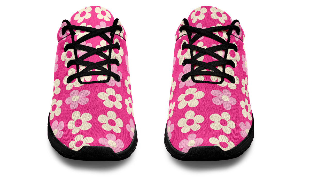 Cream Flowers on Hot Pink