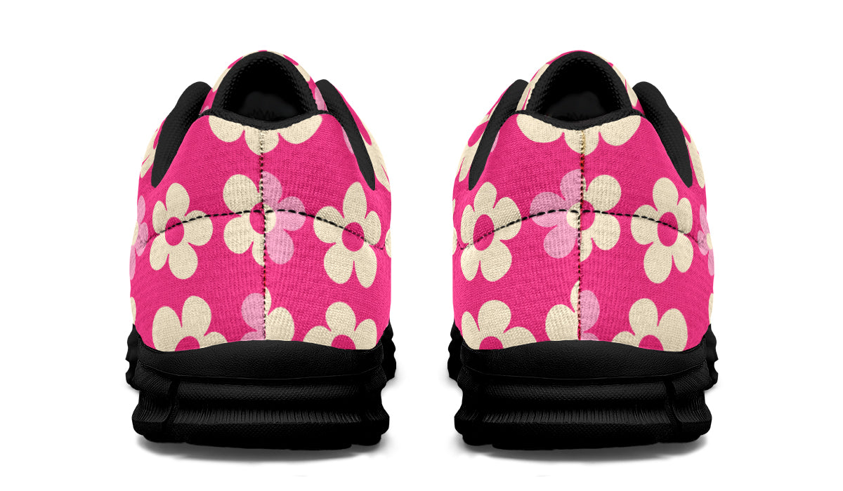 Cream Flowers on Hot Pink