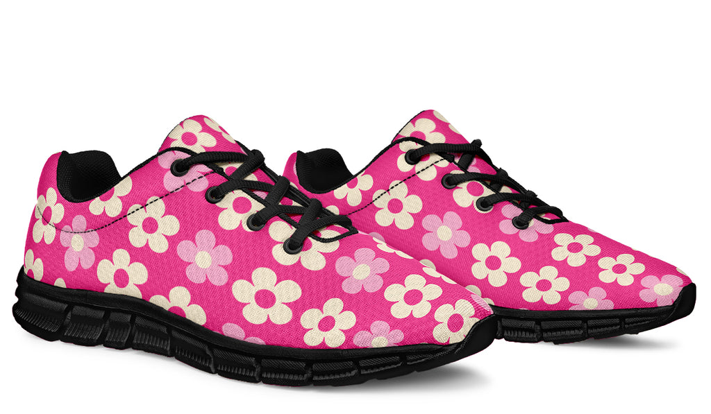 Cream Flowers on Hot Pink