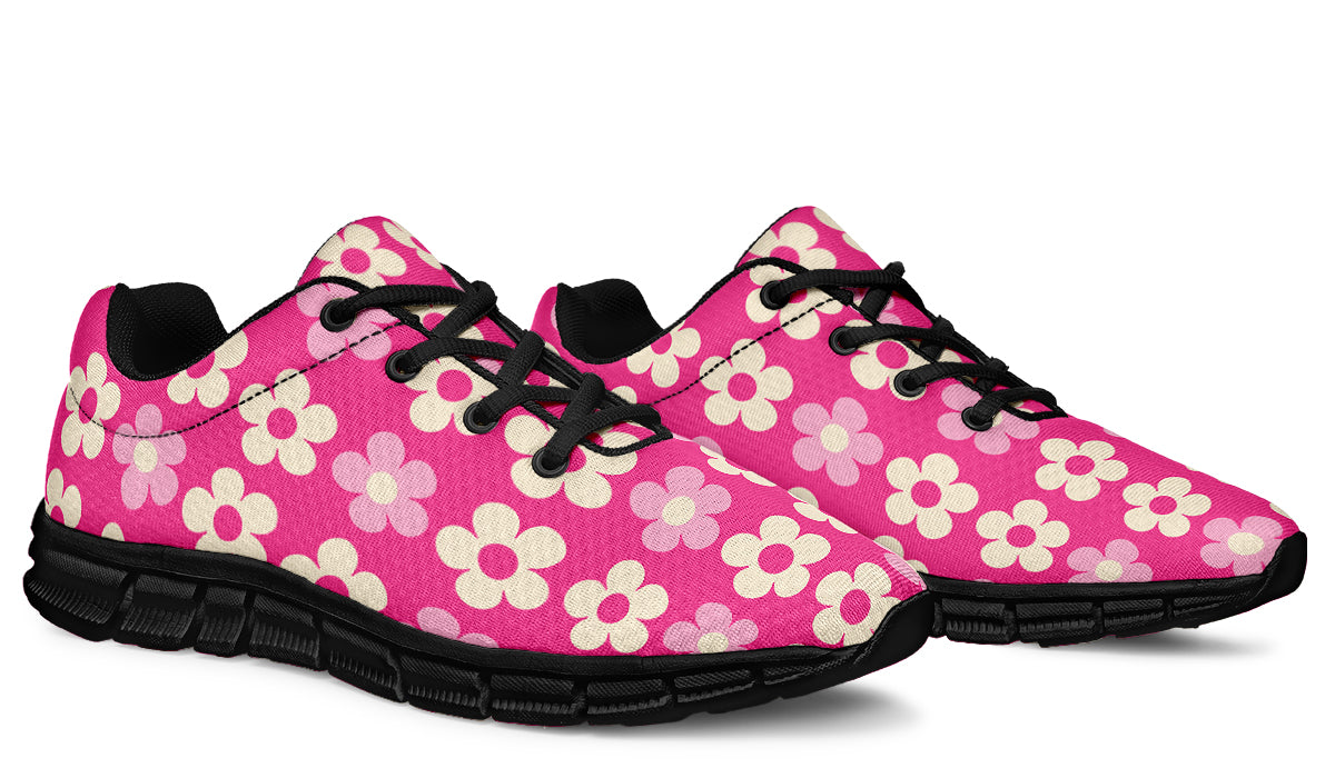 Cream Flowers on Hot Pink