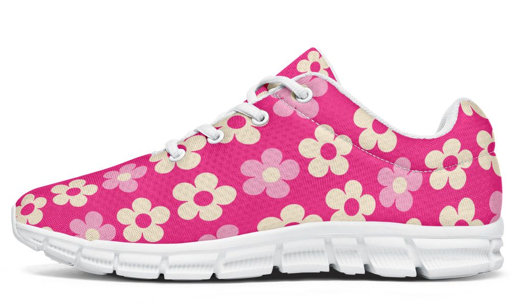 Cream Flowers on Hot Pink