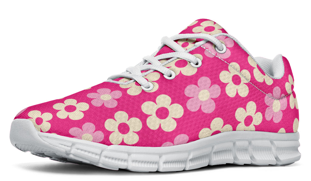 Cream Flowers on Hot Pink