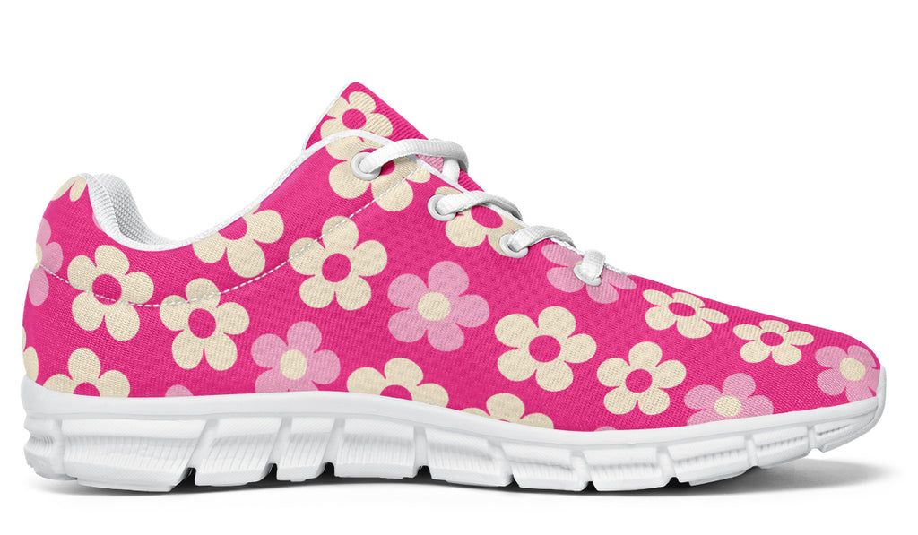 Cream Flowers on Hot Pink