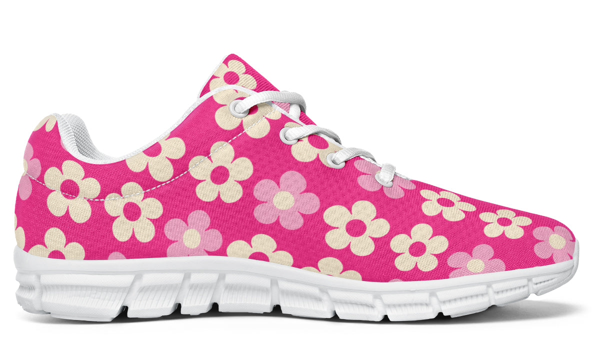 Cream Flowers on Hot Pink