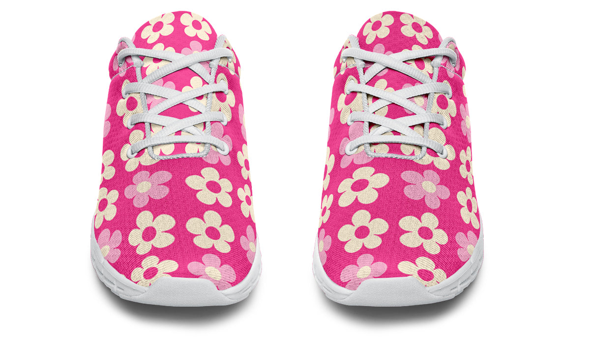Cream Flowers on Hot Pink
