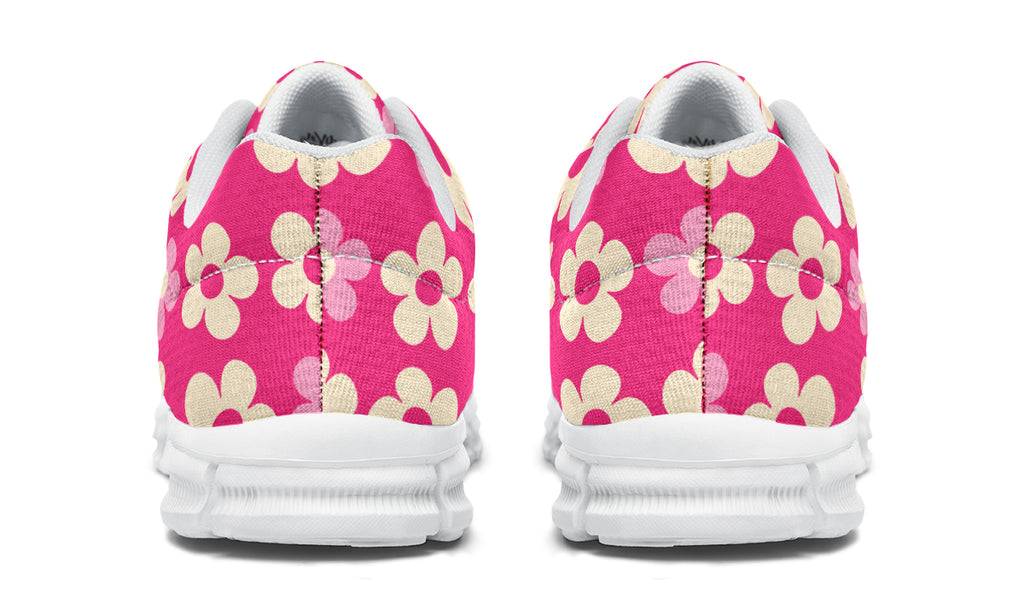 Cream Flowers on Hot Pink