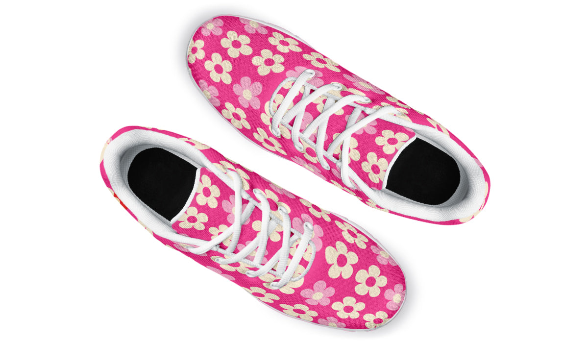 Cream Flowers on Hot Pink