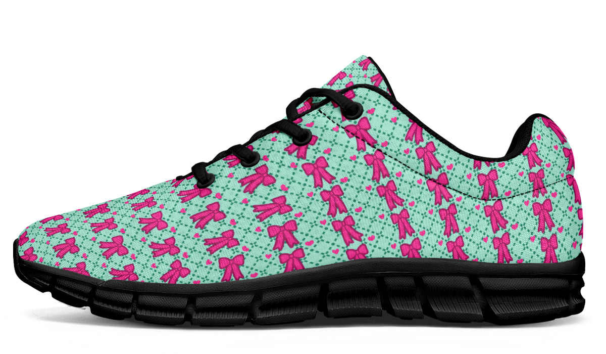 Hot Pink Bows on Mint