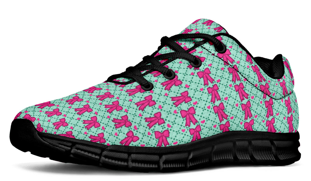 Hot Pink Bows on Mint