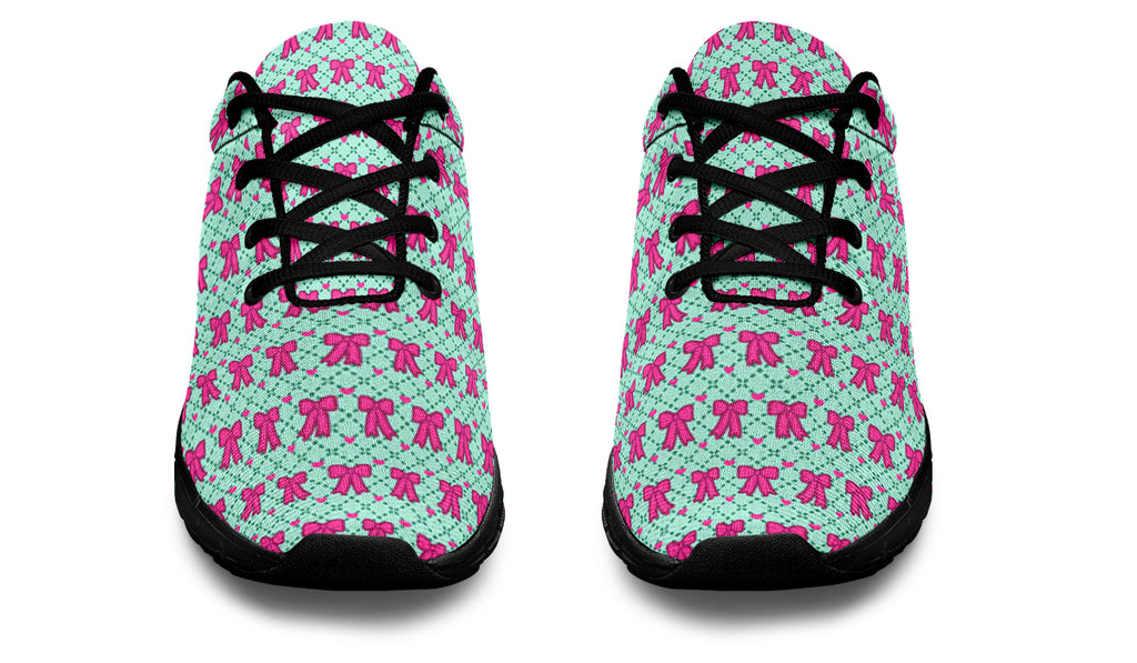 Hot Pink Bows on Mint