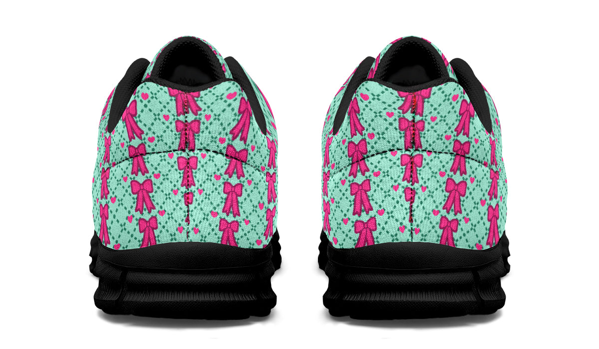 Hot Pink Bows on Mint