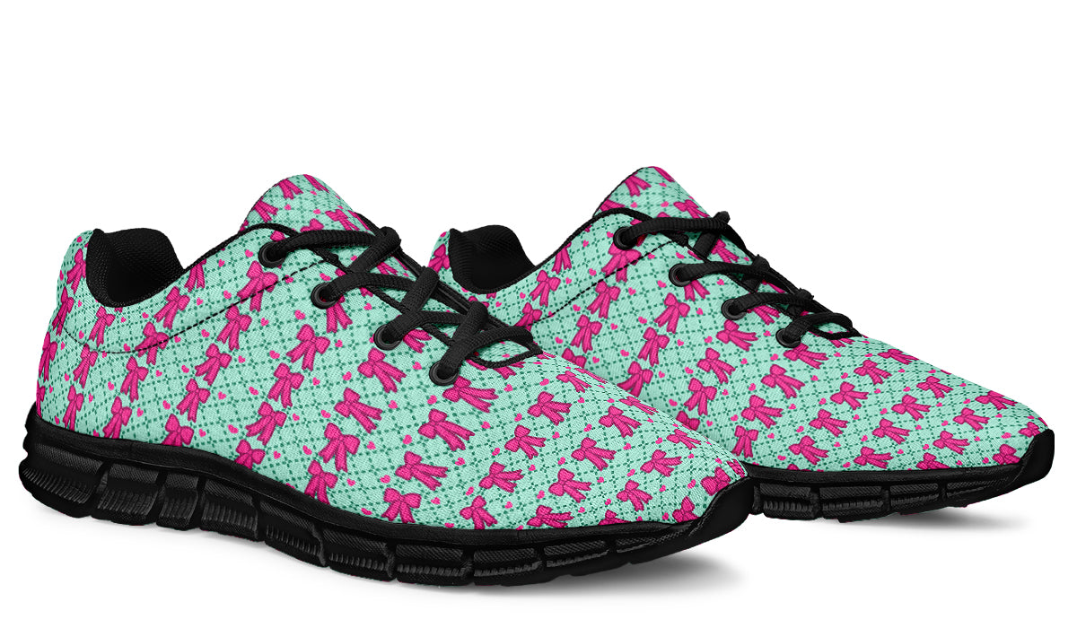 Hot Pink Bows on Mint