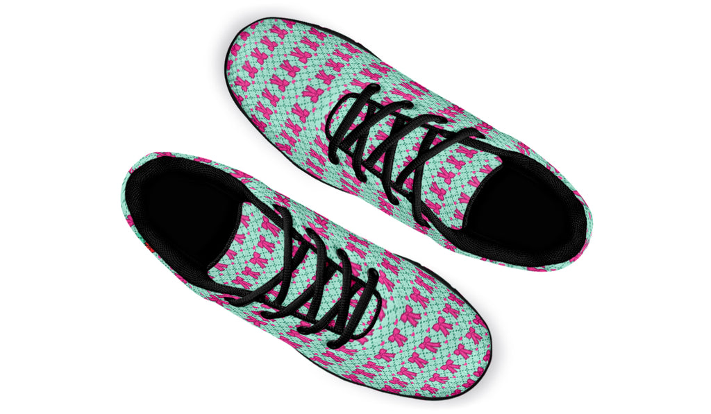 Hot Pink Bows on Mint