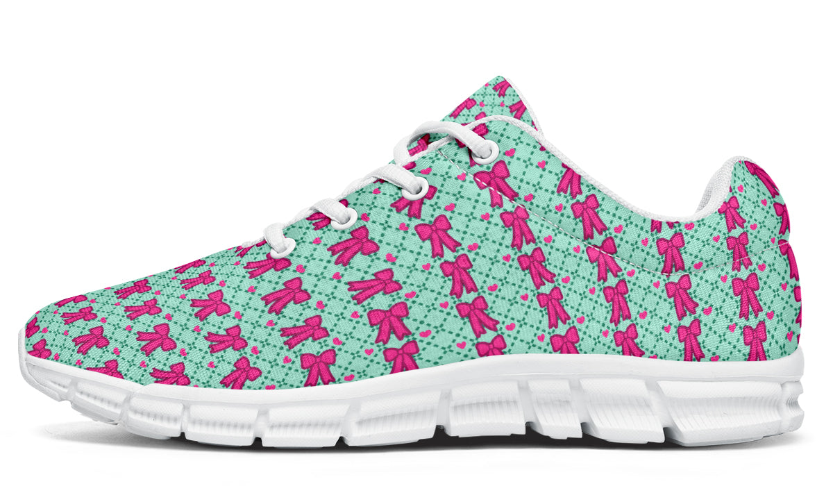 Hot Pink Bows on Mint