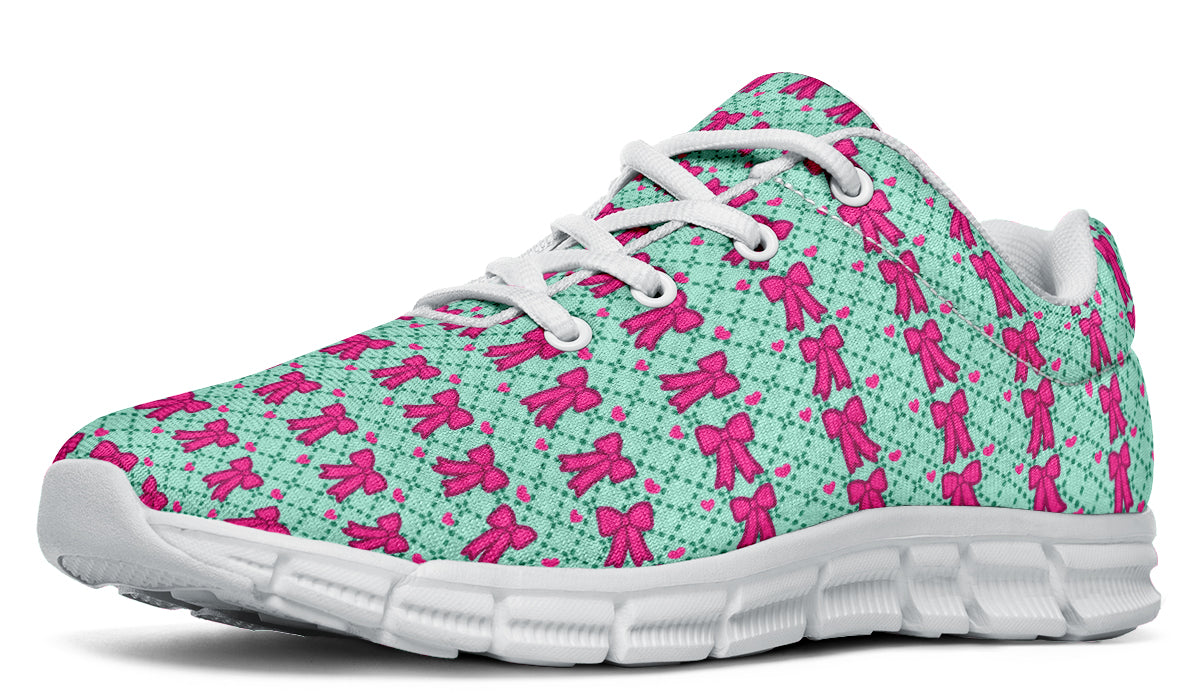 Hot Pink Bows on Mint