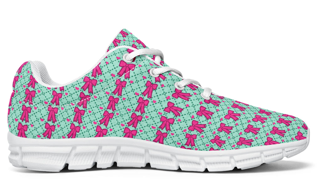 Hot Pink Bows on Mint