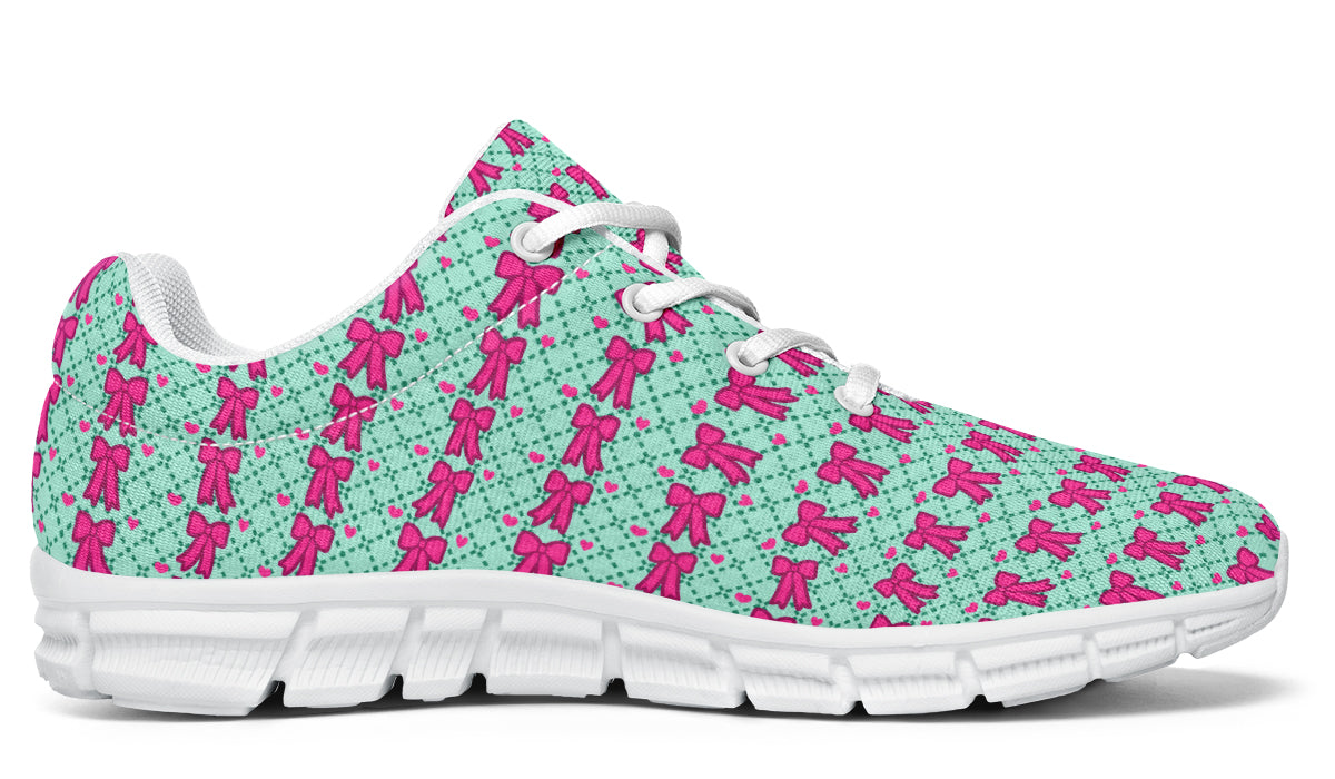 Hot Pink Bows on Mint