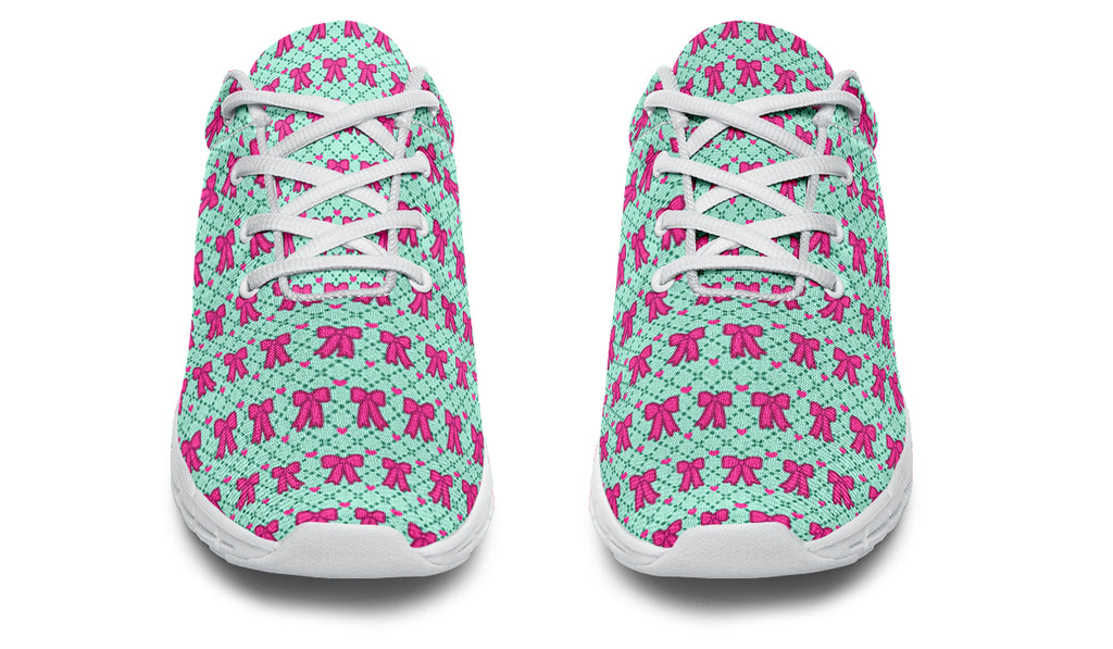 Hot Pink Bows on Mint