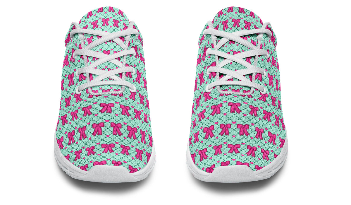 Hot Pink Bows on Mint