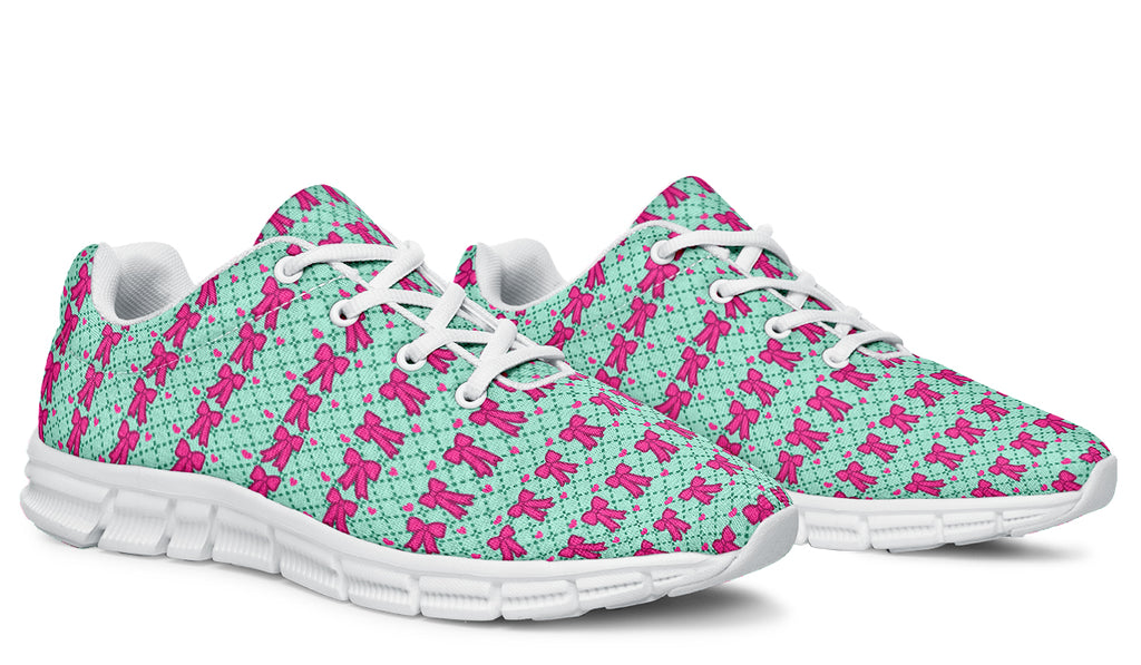 Hot Pink Bows on Mint