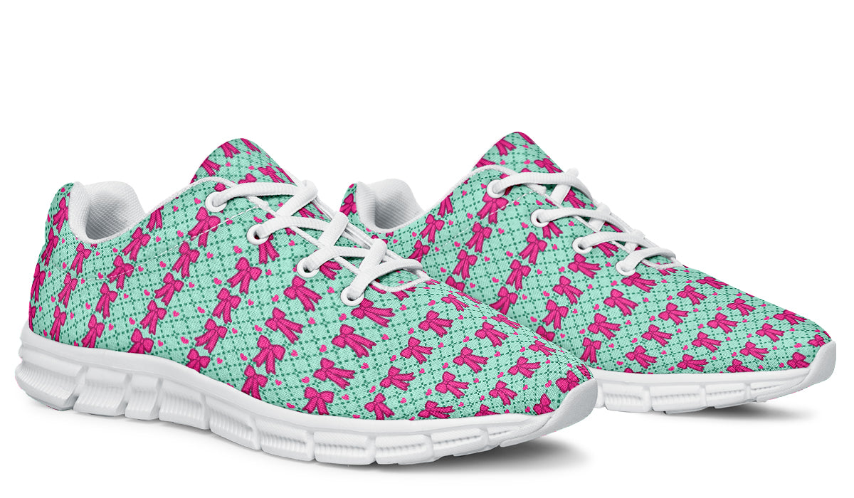 Hot Pink Bows on Mint