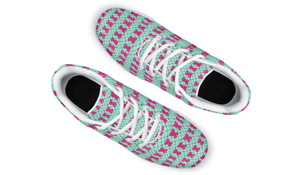 Hot Pink Bows on Mint