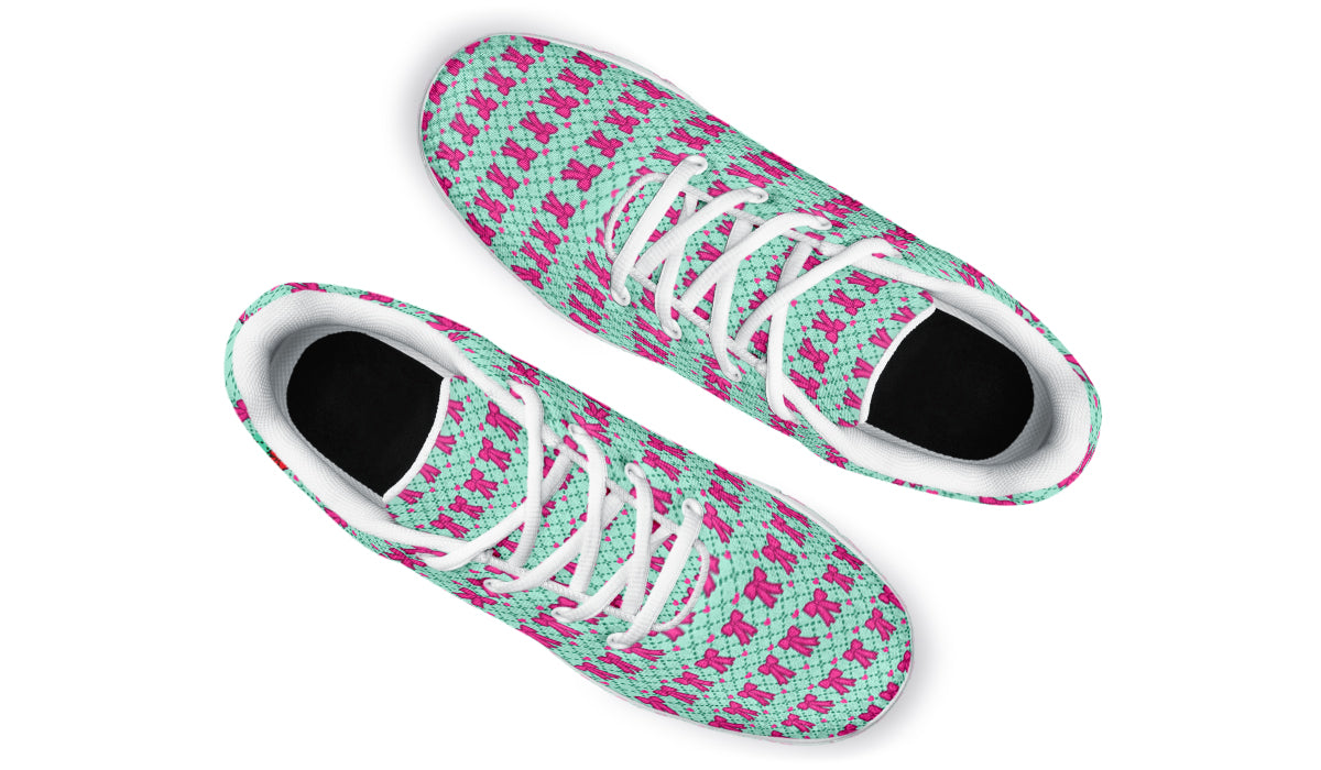 Hot Pink Bows on Mint