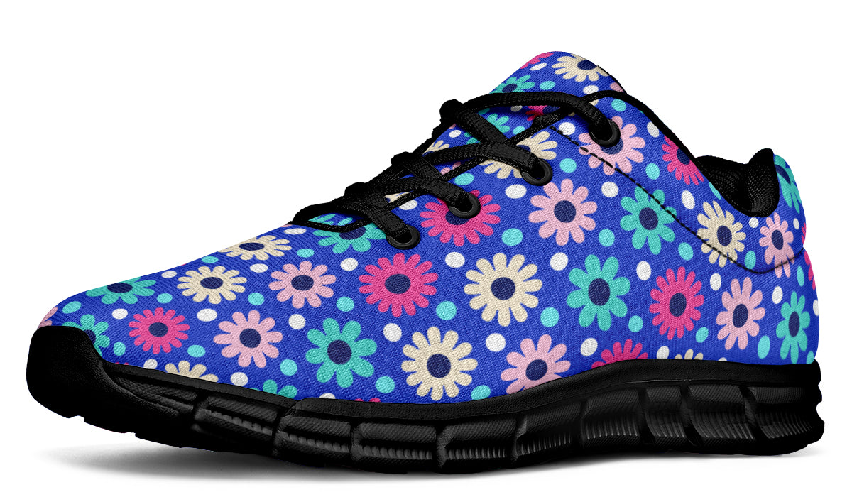 Royal Blue Retro Daisies