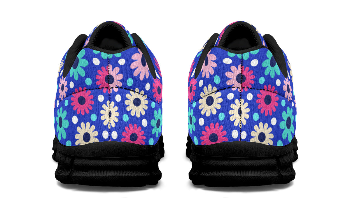 Royal Blue Retro Daisies